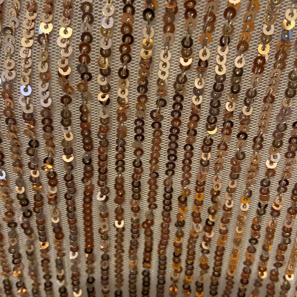 Loft Sequined Rose Gold Shell Tank - S - Picture 3 of 4